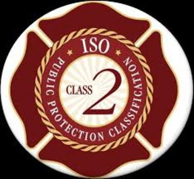 Picture of the number two representing the I,S,O classification of the fire district