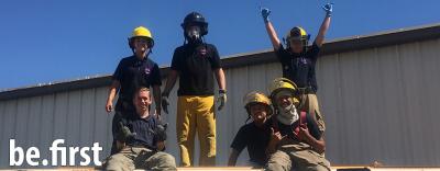 Image of students wearing protective gear